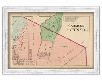 CARLISLE, Pennsylvania 1872 Map - Replica or Genuine ORIGINAL
