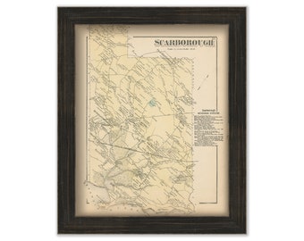 SCARBOROUGH, Maine 1871 Map, Replica or Genuine ORIGINAL