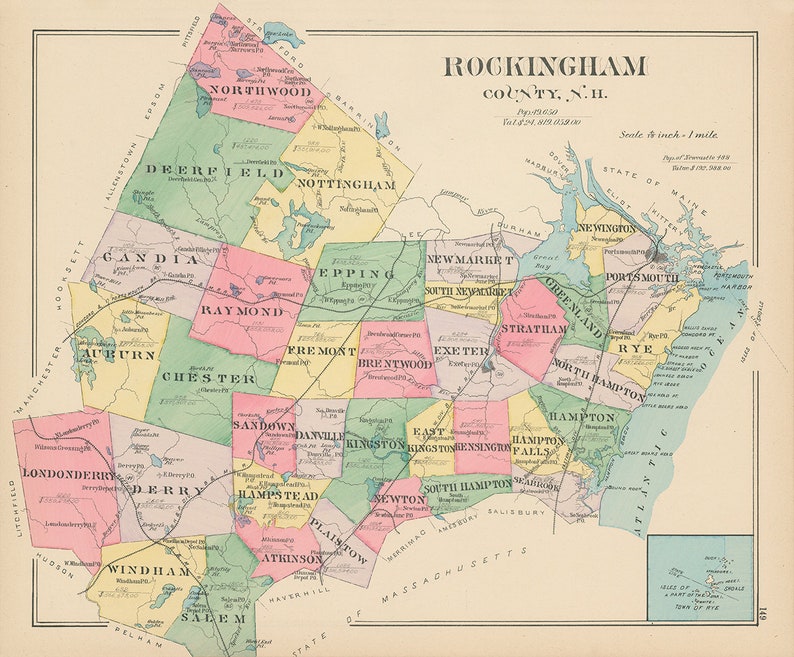 PLAISTOW, New Hampshire 1892 Map image 9