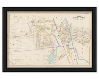 Hyde Park, Massachusetts 1888 Map