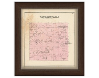 Town of WEATHERSFIELD, Wyoming County, New York 1866 Map
