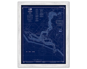 NEWPORT BAY, California  - 2016 Nautical Chart Blueprint