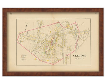 CLINTON VILLAGE, New York 1907 Map