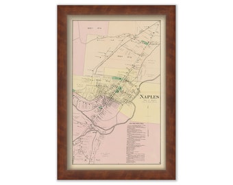 NAPLES, New York 1874 Map