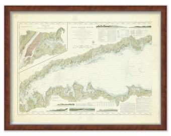 Long Island Sound, New York-Western Sheet 1855 Nautical Chart