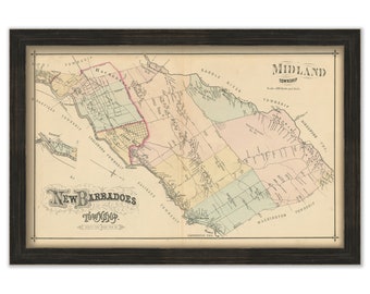 New Barbadoes and Midland Township, New Jersey 1876 - Replica or GENUINE ORIGINAL