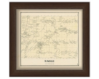 Town of EAGLE, Wyoming County, New York 1866 Map