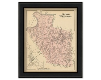 NORTH WHITEHALL, Pennsylvania 1876 Map - Replica or Genuine Original