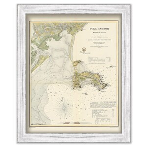 LYNN HARBOR, Massachusetts - Nautical Chart by United States Coast and Geodetic Survey 1859