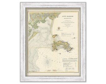 LYNN HARBOR, Massachusetts - Nautical Chart by United States Coast and Geodetic Survey 1859