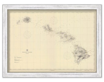 HAWAIIAN ISLANDS - 1917 Nautical Chart
