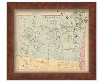Villages of JOHNSTON, Rhode Island 1870 Map