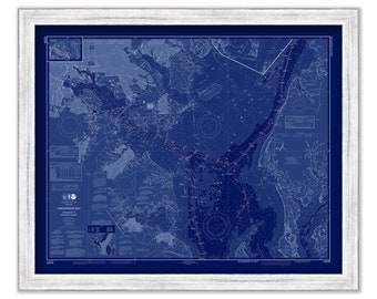 CHESAPEAKE BAY, Approaches to Baltimore Harbor, Maryland  -   2014 Nautical Chart Blueprint