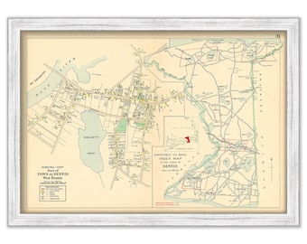 DENNIS, Massachusetts 1910 Map