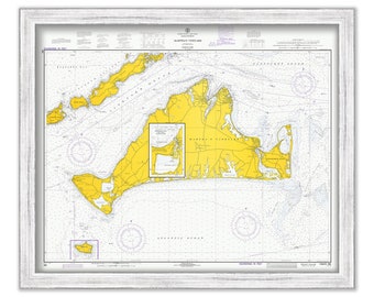MARTHA'S VINEYARD, Massachusetts - Nautical Chart 1972