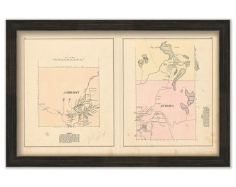 AMHERST and AURORA, Maine 1881 Map, Replica or genuine ORIGINAL