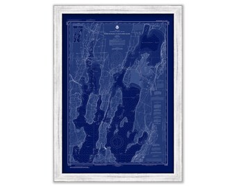 LAKE CHAMPLAIN, Vermont/New York  -  2019 Nautical Chart Blueprint