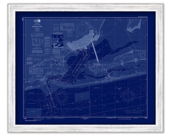 PENSACOLA BAY, Florida  -  2018 Nautical Chart Blueprint