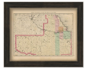MARQUETTE COUNTY, Michigan 1873 Map - Replica or Genuine Original