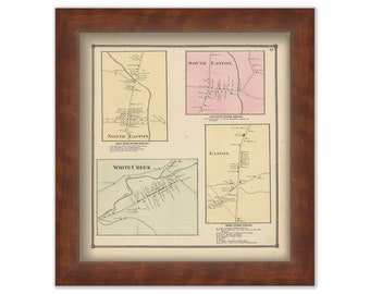 Villages of EASTON, New York 1866 Map