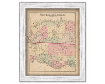 WEST FAIRLEE and FAIRLEE, Vermont 1877 Map - Replica or Genuine Original