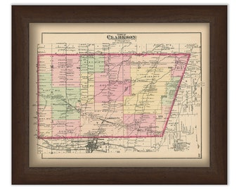 Town of CLARKSON, New York 1872 Map