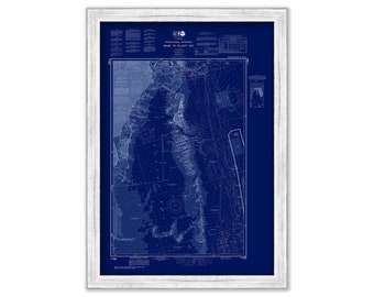 MIAMI, Florida  -   2017 Nautical Chart Blueprint