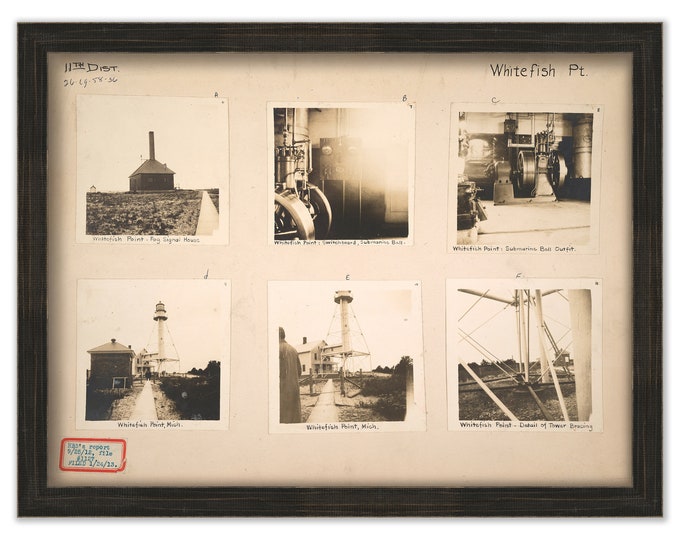 Whitefish Point Lighthouse - 6 Photographs circa 1912 (modern reprint) - Paradise, Michigan