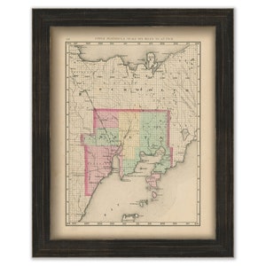 DELTA COUNTY, Michigan 1873 Map - Replica or Genuine Original