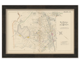 WEST ROXBURY, Boston, Massachusetts 1882 Map - Replica or Genuine ORIGINAL -Jamacia Plain, Egleston Square