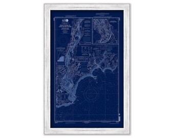 HOUSATONIC RIVER, Connecticut - Nautical Chart Blueprint published in 2012