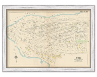 EAST BOSTON, Massachusetts 1912 map, Plate 32 - Orient and Overlook Streets - Replica or GENUINE Original