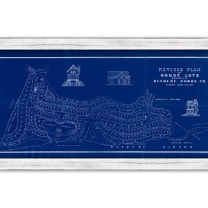 DUXBURY SHORE COMPANY - 1871 Blueprint Map of House Lots