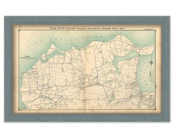 Glen Cove - Locust Valley - Bayville - Oyster Bay, etc., Nassau County Long Island, Antique Map Reproduction - Plate 5