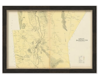 GREAT BARRINGTON, Massachusetts 1904 Map - Replica or Genuine ORIGINAL