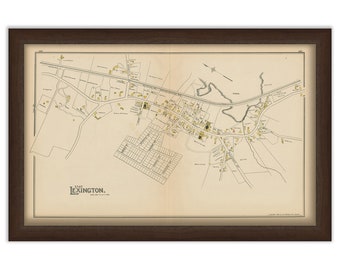 EAST LEXINGTON, Massachusetts 1889 Map - Replica or Genuine ORIGINAL