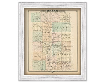DUNN COUNTY, Wisconsin 1878 Map, Replica or Genuine Original