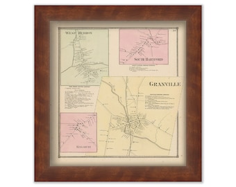 Villages of GRANDVILLE, New York 1866 Map