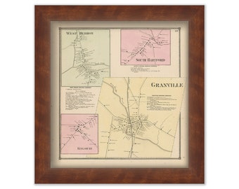 Villages of GRANDVILLE, New York 1866 Map