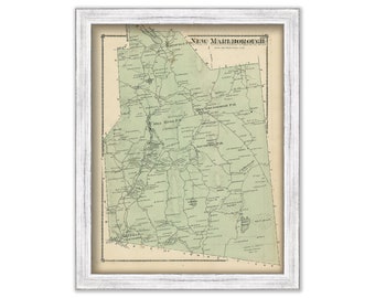 NEW MARLBORO, Massachusetts 1871 Map - Replica or Genuine ORIGINAL