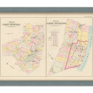 UPPER and LOWER CHICHESTER, Pennsylvania - 1892 Map