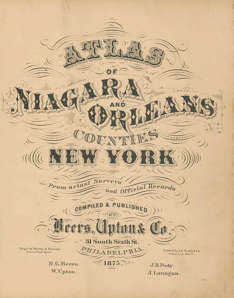 PORTER, New York 1875 Map, Replica or Genuine Original image 10