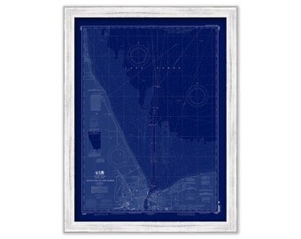 PORT HURON, Michigan  -  2014 Nautical Chart Blueprint