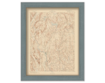 BRIDGEWATER, WASHINGTON and ROXBURY, Connecticut 1893 Topographic Map - Replica or Genuine Original