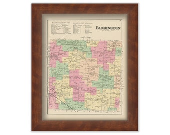 FARMINGTON, Ontaro County, New York 1874 Map