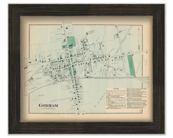 GORHAM, Maine 1871 Map, Replica or Genuine ORIGINAL