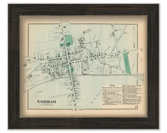 GORHAM, Maine 1871 Map, Replica or Genuine ORIGINAL