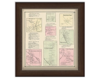 Villages of JAVA, Wyoming County, New York 1866 Map