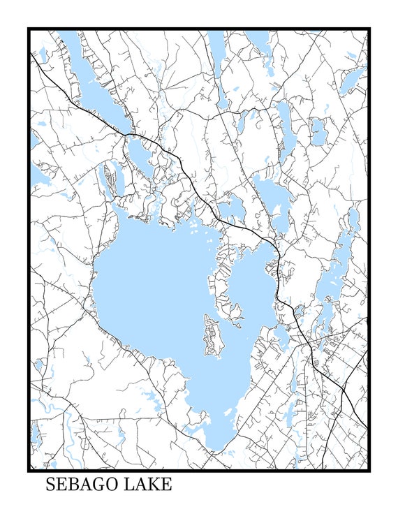 Lake Sebago Maine Map Factory Sale