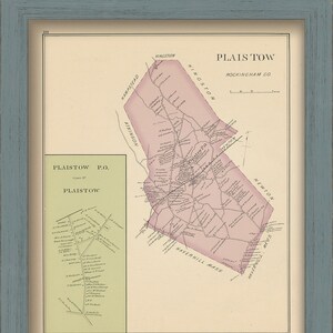PLAISTOW, New Hampshire 1892 Map image 3